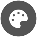 Icon showing paint palette